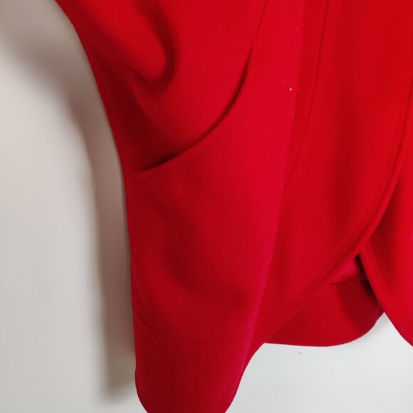 Liptons Women's Blazer Size M Red Wool Cashmere Business Casual Academia Elegant - Picture 4 of 14